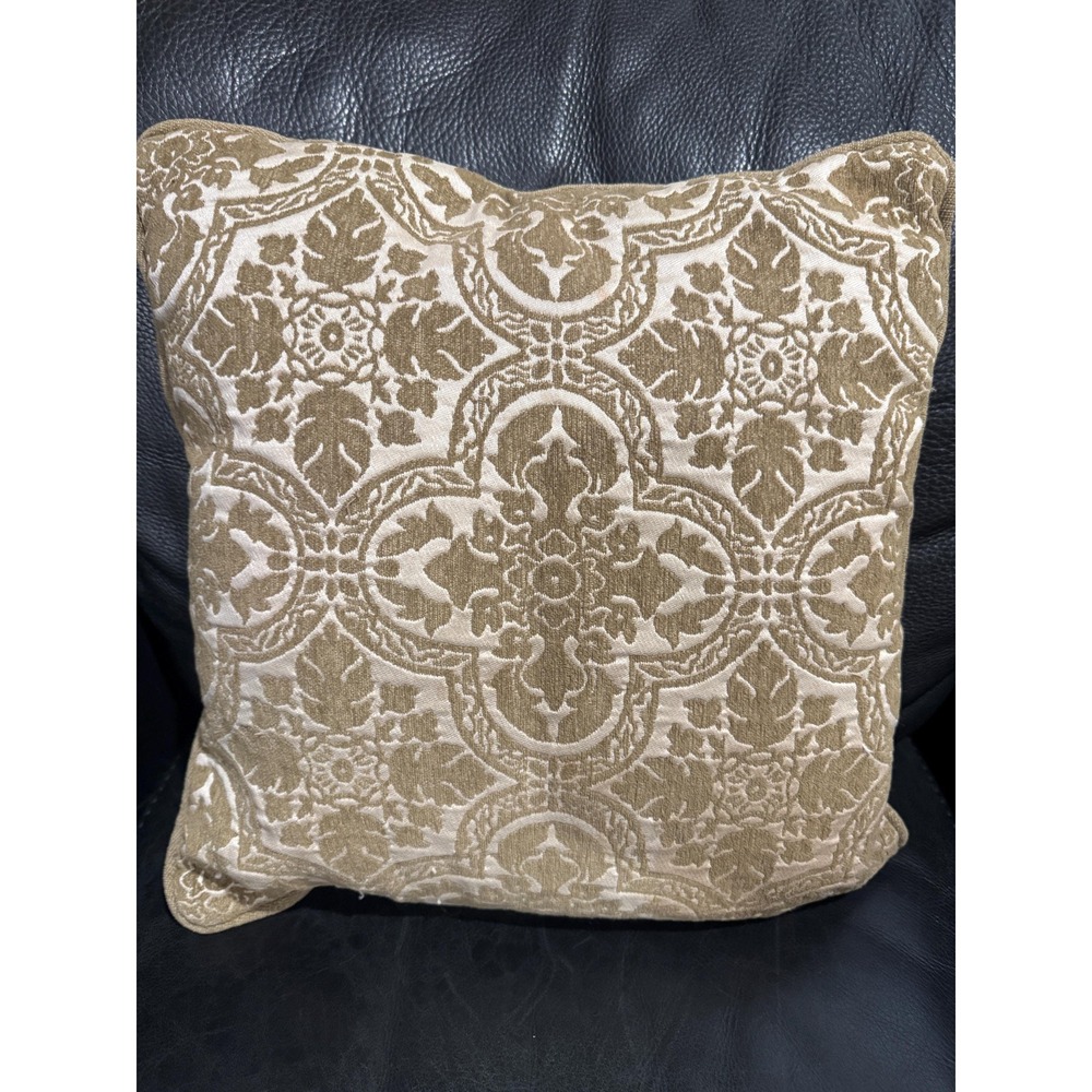 Vintage Olive Green Throw Pillow - 16" Squared